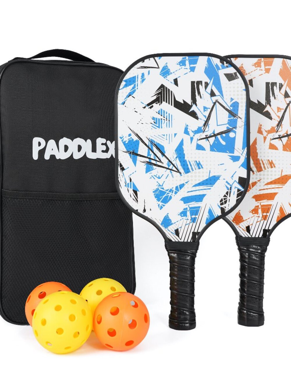 Pickleball Paddles, Pickle Ball Rackets 2 Pack 
4 Pickleball Balls & 1 Carry Bag